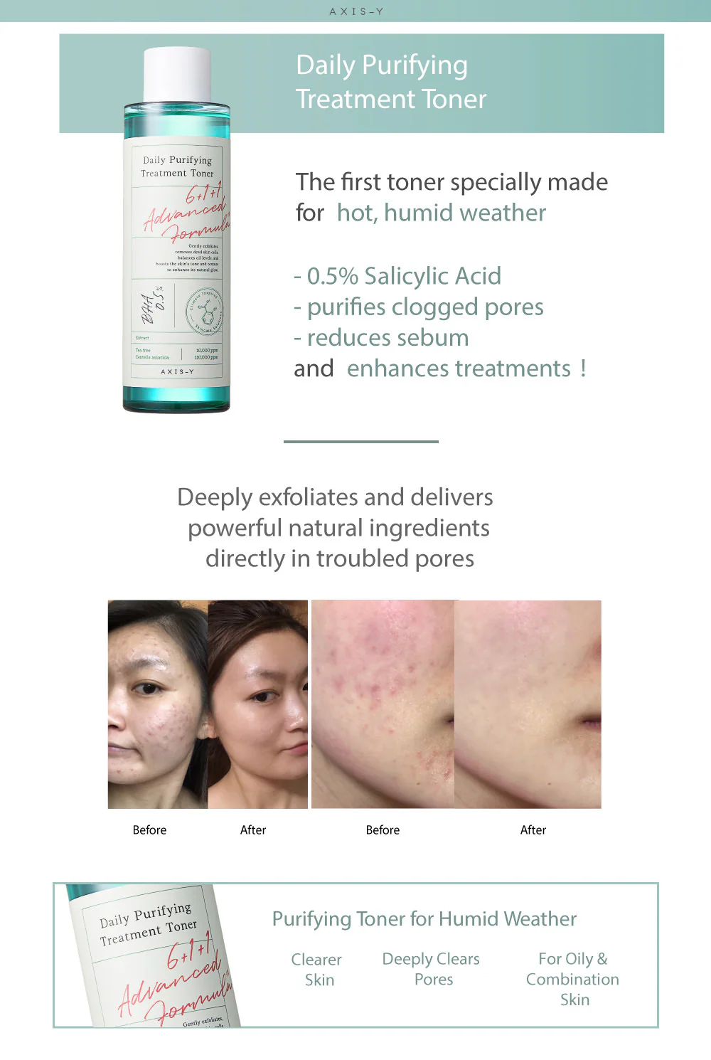 AXIS-Y VEGAN DAILY PURIFYING TREATMENT TONER 200ML - Image 5