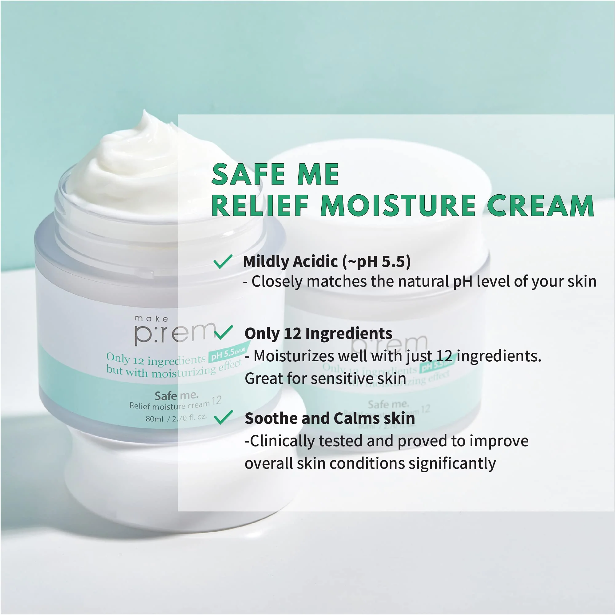 [make p:rem] - Safe Me. Relief Moisture Cream 12 - Image 3